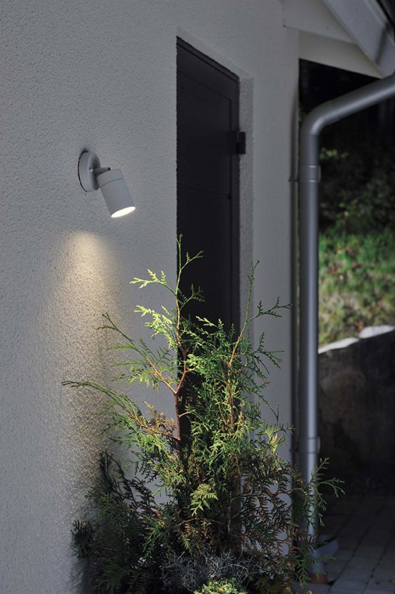 Konstsmide 7598-300 Modena Spot Adjustable Outdoor 1 x 7 W GU10 Max Wall Lamp/Clear Glass Lens/Aluminium / IP44 / Outside Light Grey - Image 3