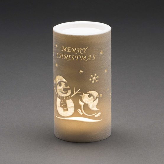 "Konstsmide LED Snow Globe Lantern"Merry Christmas and Snowman Scene", Water Filled/Water Spinner/5 Hour Timer/Battery Operated:3xAA 1.5V (excl.)/Christmas Lantern 1 Warm White Diode", 4355-200 - Image 2