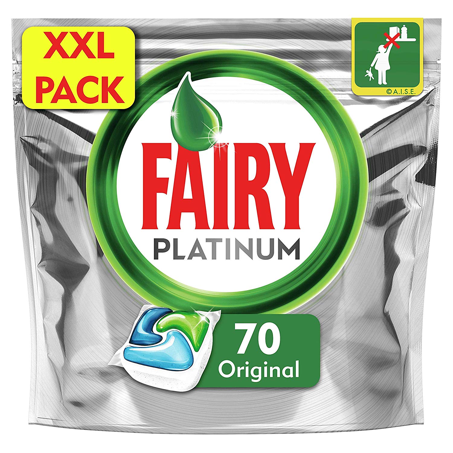 Fairy Platinum Dishwasher Tablets, 70 Tablets