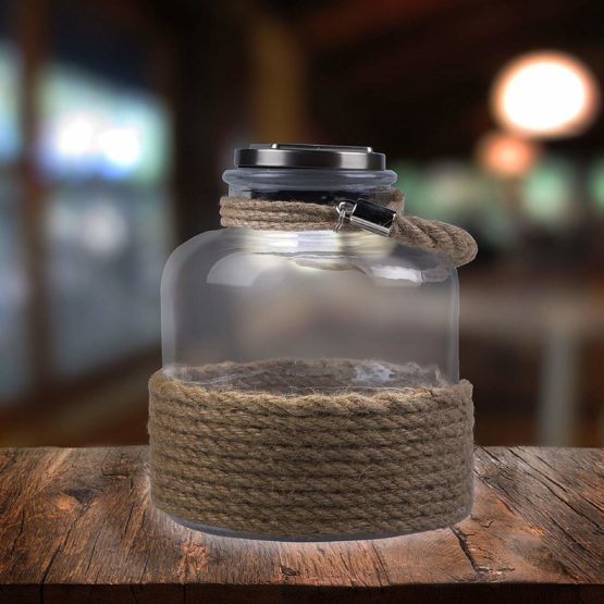 Smartwares Ranex GTS-002-DT Solar Table Light Jar, Silver - Image 4