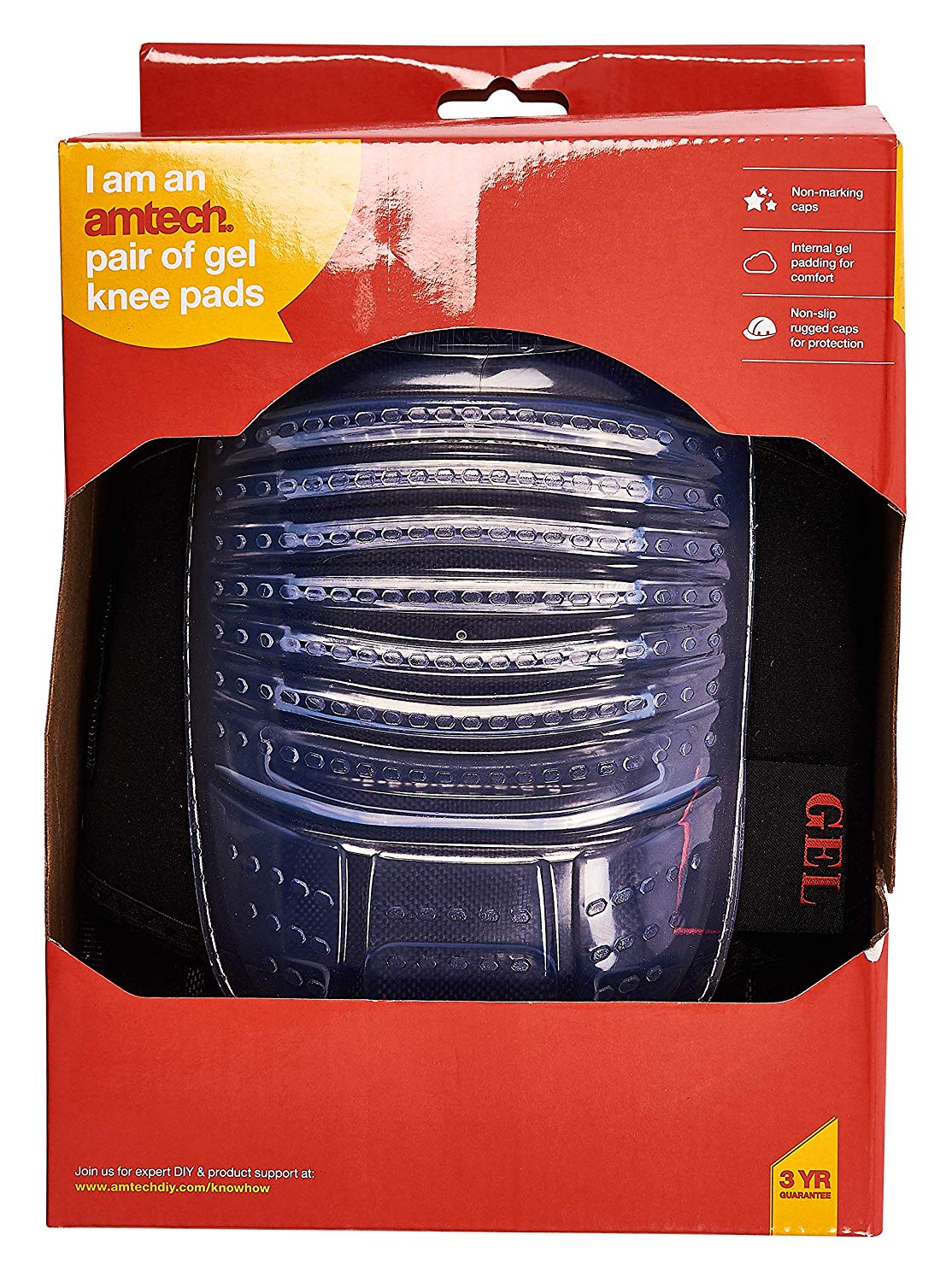Amtech N2575 Gel Knee Pads - Pro, Multi-colour - Image 3