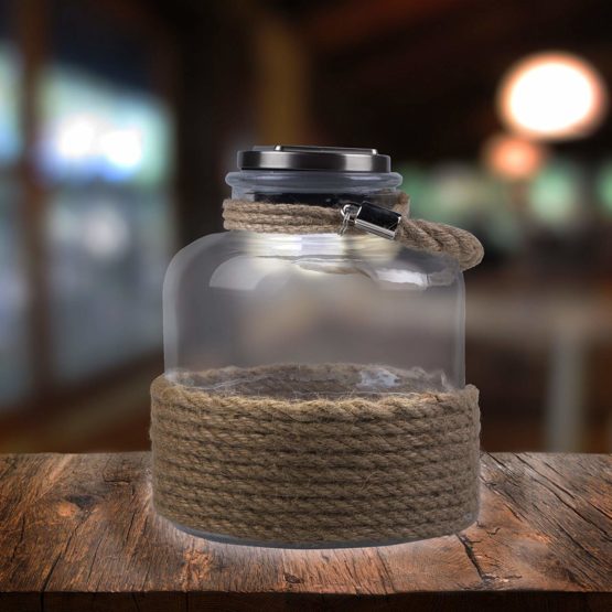 Smartwares Ranex GTS-002-DT Solar Table Light Jar, Silver - Image 3