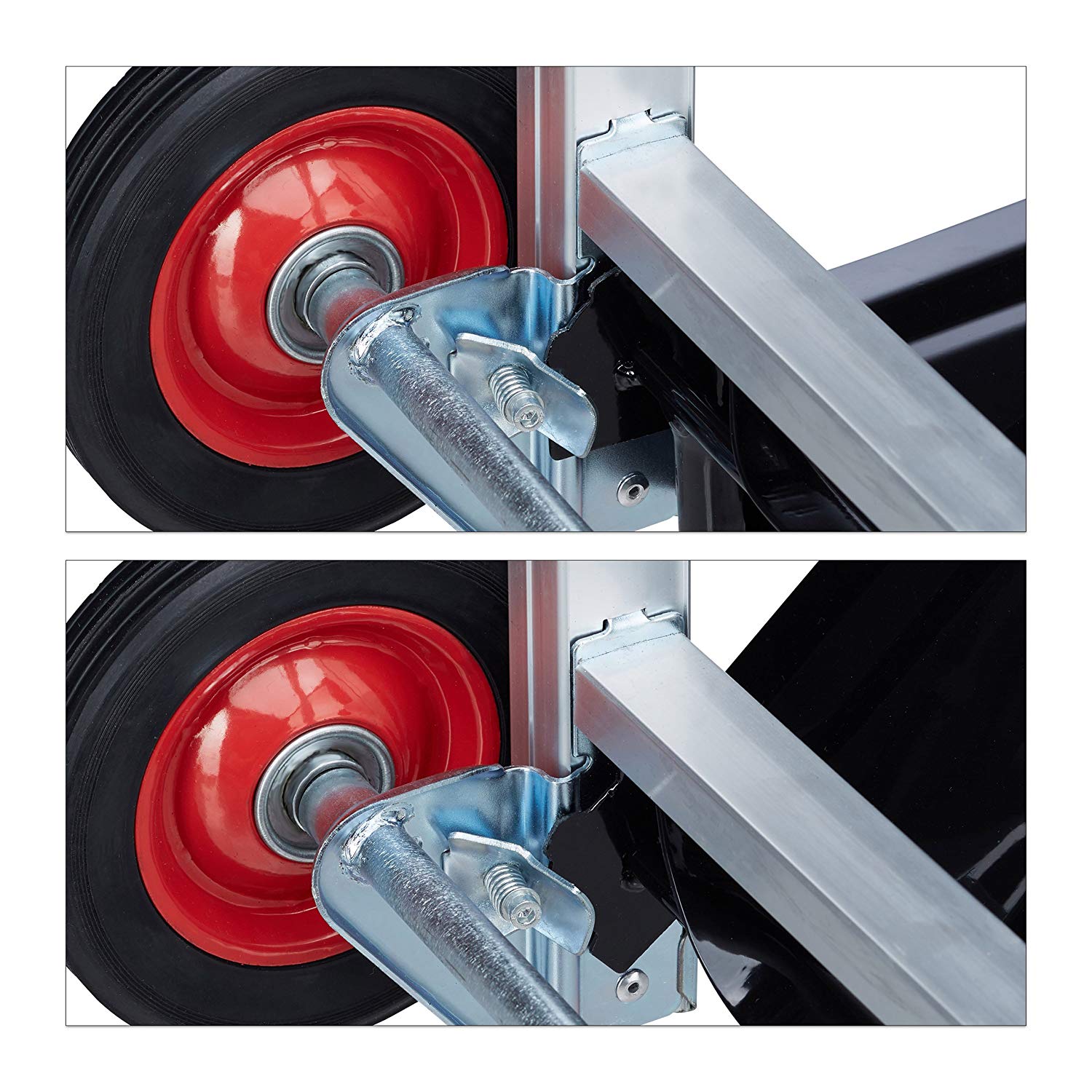 Relaxdays Hand Truck for up to 200 kg, Multifunctional Transport Trolley, Lightweight, Professional, Metal, Silver - Image 4