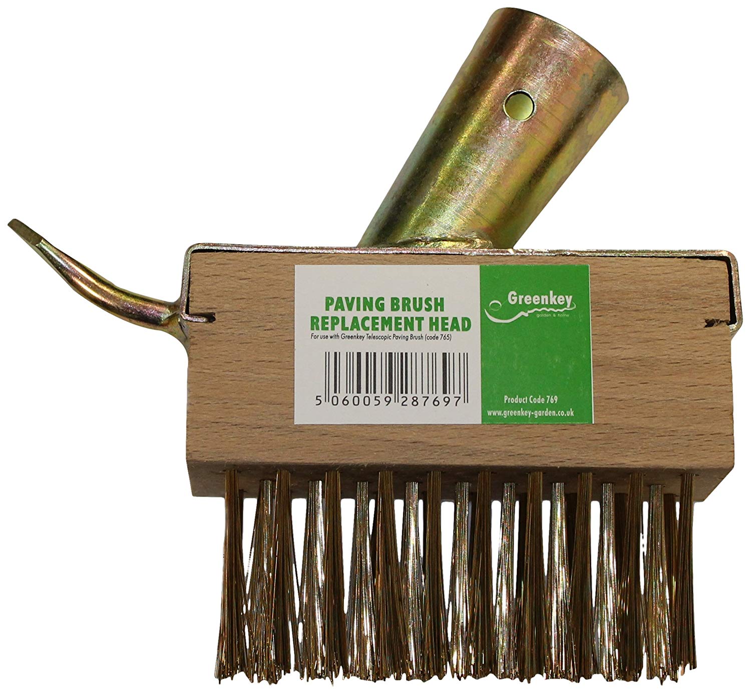 Greenkey Block Paving Brush Replacement Head, Wood BigaMart