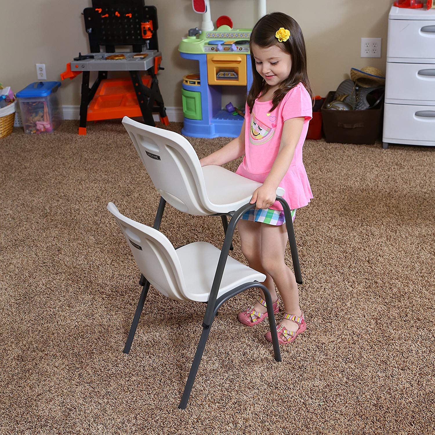 LIFETIME Children Chair - Almond (4-Piece) - Image 2
