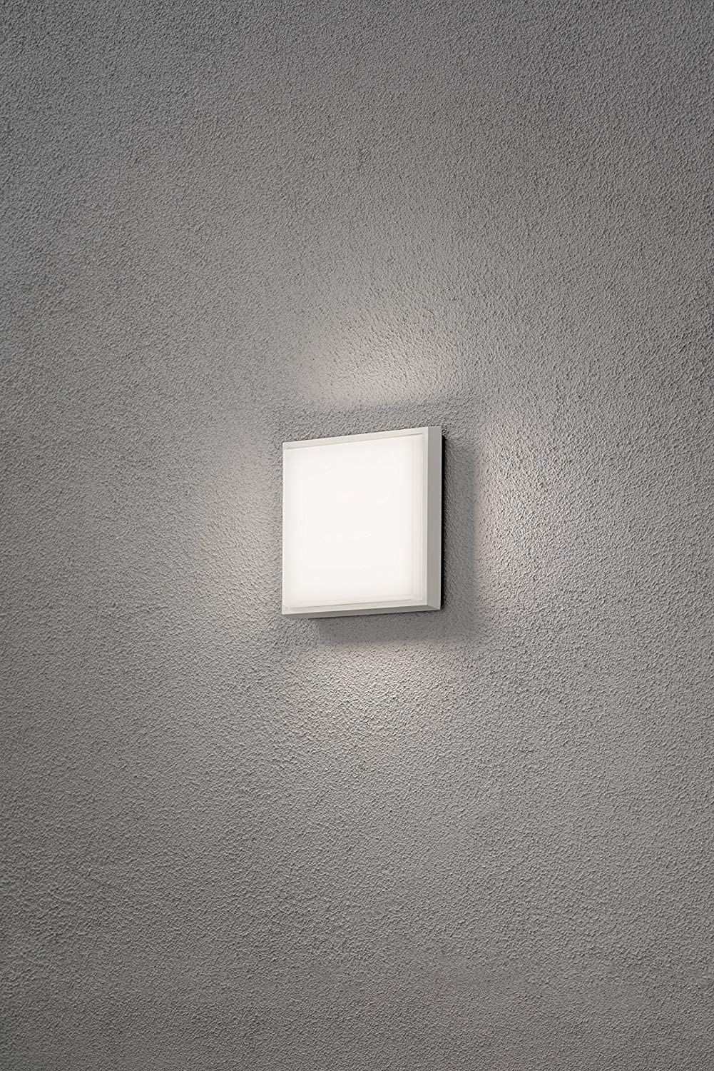 Konstsmide Outdoor Wall Light Mains Powered/Cesena Square Bulkhead Wall or Ceiling Use/High Power 10 W LED Wall Lamp/Opal-Frosted Polycarbonate - Image 2