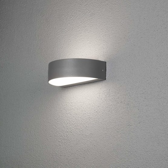 Konstsmide Monza Up Down Modern Outdoor Wall House Number/2 x 4.5 Watt High Power LEDs/Frosted Acrylic Lens/Aluminium/IP54/Outside Light Anthracite, Aluminium, 9 W - Image 4