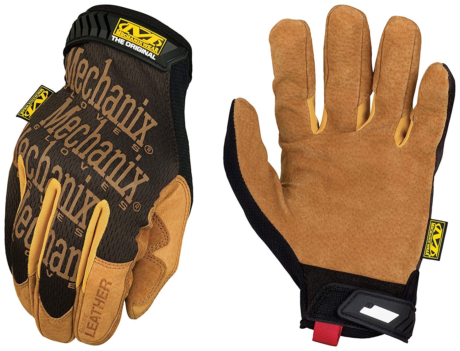 Mechanix Wear - Leather Original Gloves (XX-Large, Brown/Black), XXL