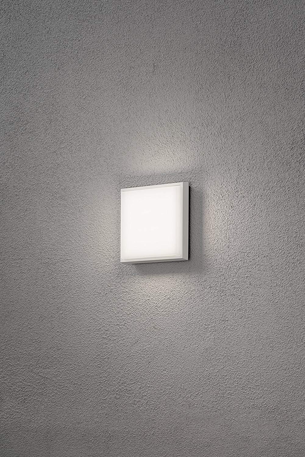Konstsmide Outdoor Wall Light Mains Powered/Cesena Square Bulkhead Wall or Ceiling Use/High Power 10 W LED Wall Lamp/Opal-Frosted Polycarbonate - Image 3