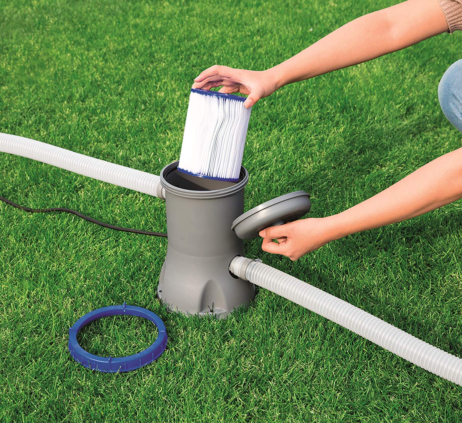 Bestway Flowclear Type II Filter Cartridge, Swimming Pool and Spa Filter, Easy Installation, Pool Cleaning Filter - Image 2