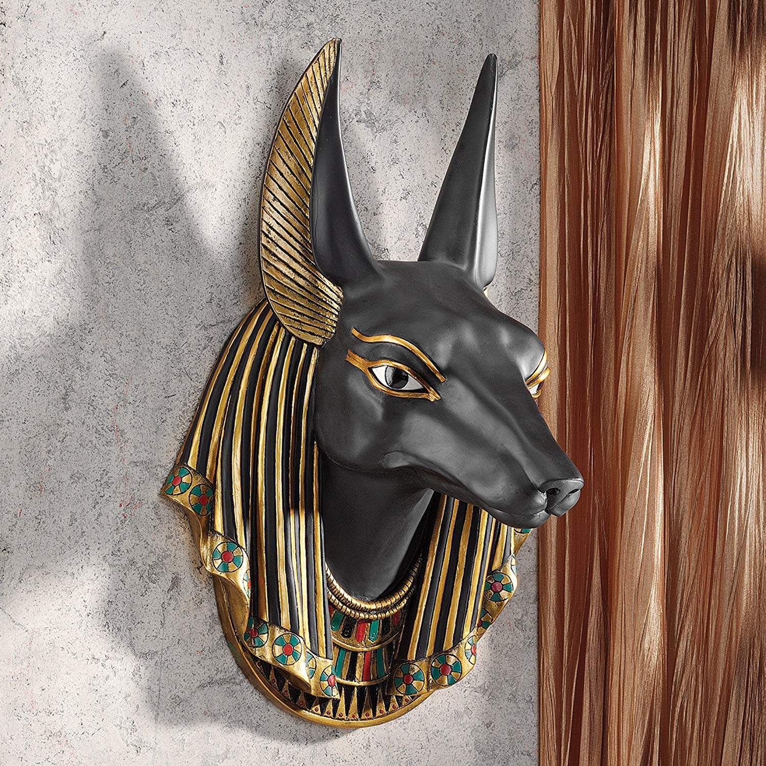 Design Toscano Anubis the Jackal God Wall Egyptian Wall Sculpture, 38