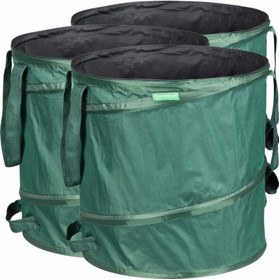 GardenMate pack of 3 x 85L pop-up garden waste bags made of 600D Oxford Polyester (H50 cm, D47 cm)