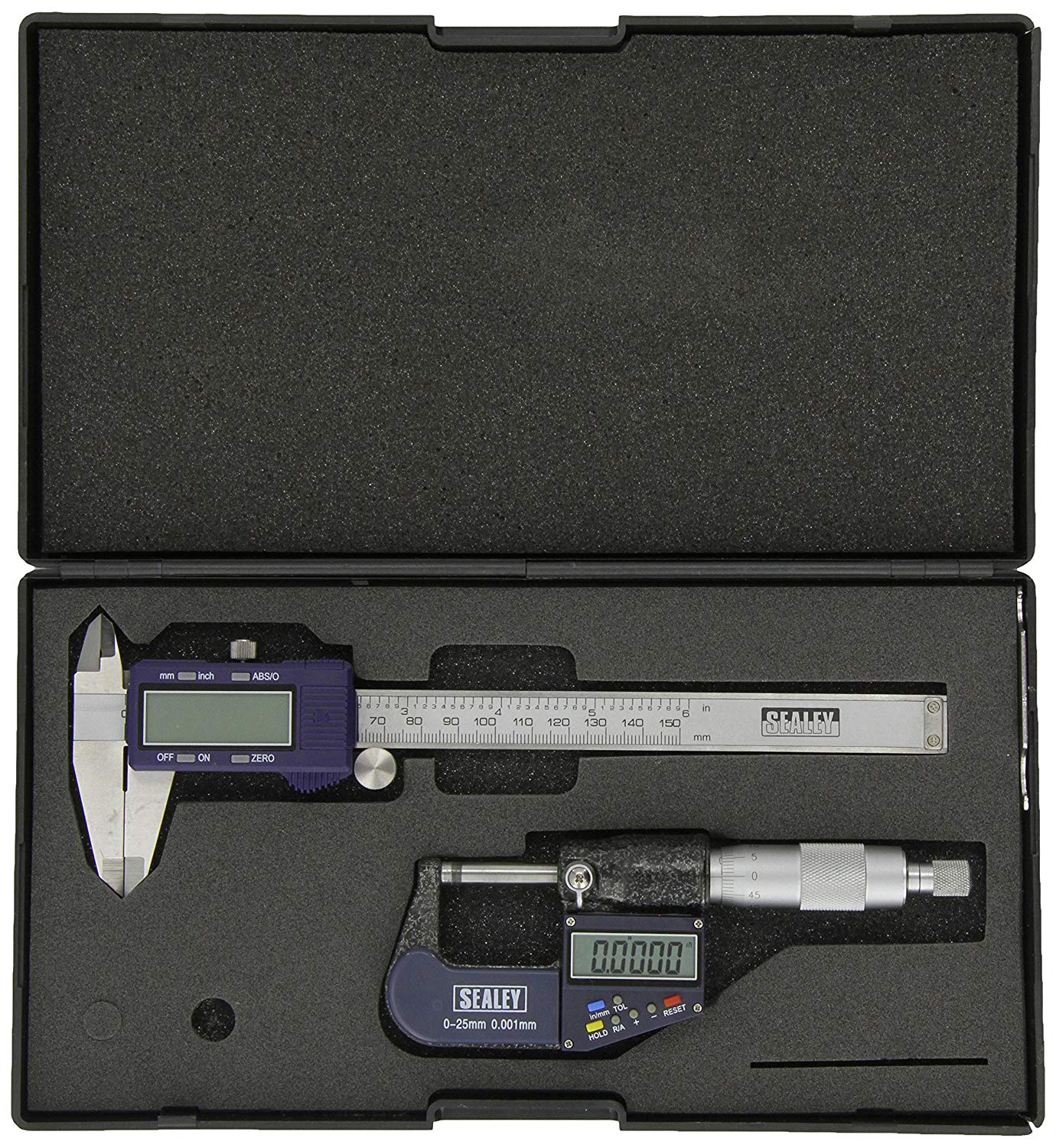 Sealey Ak9637D Digital Measuring Set 2Pc, Multicolour, 0mm-25mm - Image 2