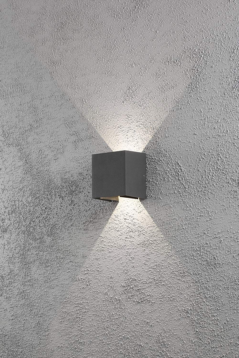Konstsmide Outdoor Wall Lights/Cremona Short Up Down Adjustable Wall Lantern/High Power 2 x 3 W LED Wall Lamp/Clear Acrylic - Image 2