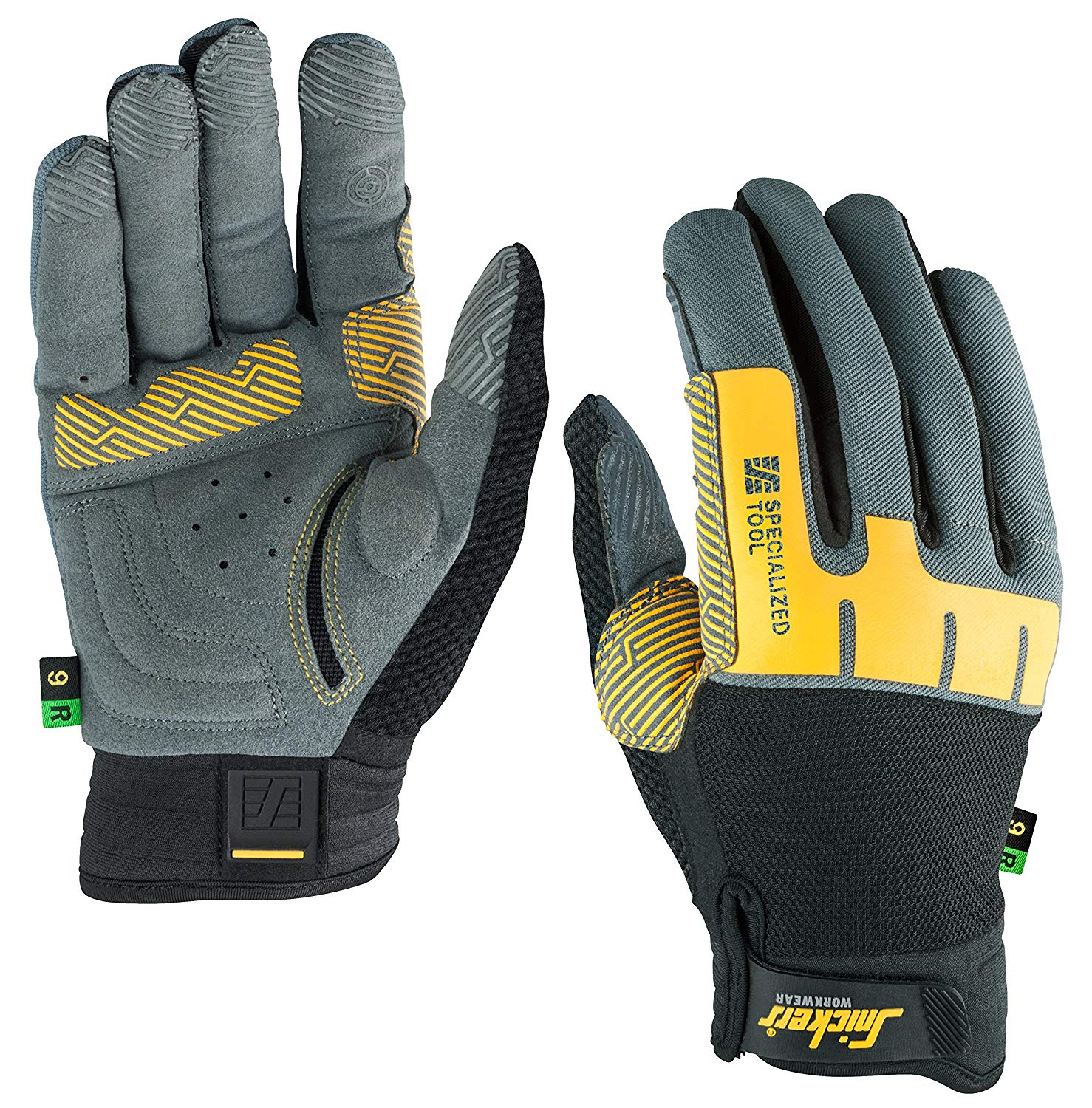 Snickers 95984804009 Size 9 "Specialized Tool" Right Glove - Grey/Black