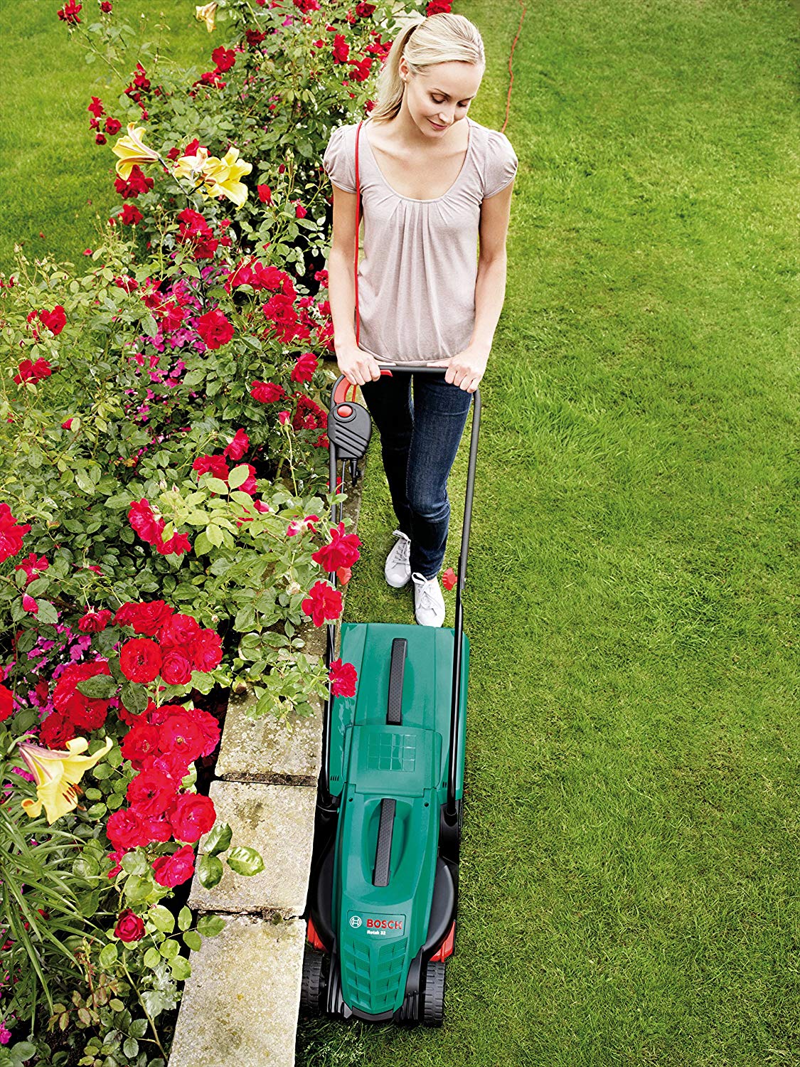 Bosch 06008A6078 Rotak 32-12 Lawnmover, Green - Image 3