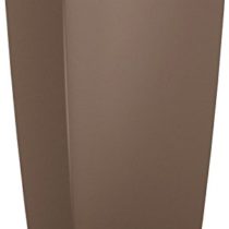 Lechuza CUBICO Color 30 Self Watering Planter Garden Flower Plant Pot Indoor/Outdoor Floor Planter with Drainage Hole and Plant Substrate Poly Resin H56 L30 W30 cm Nutmeg