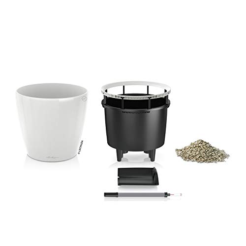 Lechuza Self Watering Plant Pot CLASSICO 50 LS Garden Flower Indoor and Outdoor Plastic Planter with Drainage Hole D50 H47 cm White High-Gloss - Image 2