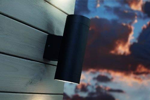 Nordlux Tin Outdoor Wall Light Black Metal GU10 Weatherproof - Garden, Patio, Entrance Mains Powered, IP54 - Image 2