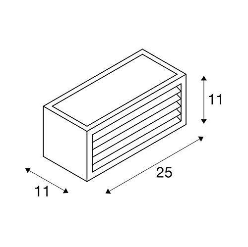 SLV Box_L Walls, Paths, entrances, LED, Surface-Mounted Light Outdoor, Garden lamp, Ceiling Spotlight / IP54 3000K 19W 600lm Anthracite - Image 2