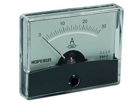 Velleman AIM6030A 30A DC Analogue Current Panel Meter, Multi-Colour, 60 x 47 mm