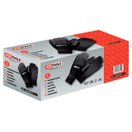 KS Tools 310.0470 Gloves, micro fine, black, 12 pair, L - Image 4