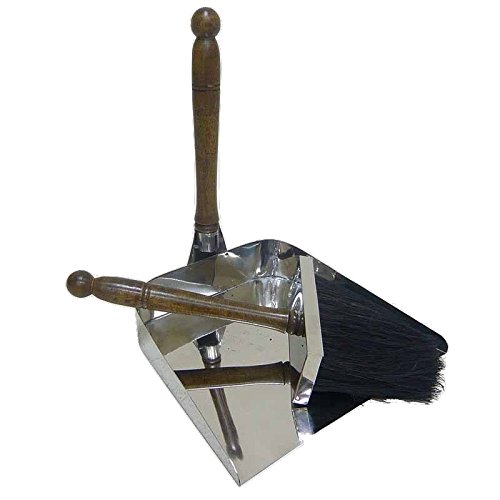 Better & Best 2331113 Dustpan and Brush for Fireplace, with wooden