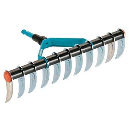 GARDENA 3391-20 Combisystem Aerator Rake: Manual lawn rake with 35 cm working width, garden accessory for removing moss and matted grass from the lawn, fits on all combisystem handles, 35 x 20 x 25 cm