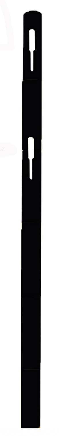 Viso BSF100N Steel Barrier Post with Slots - Black, 50 mm Dia x 1 m H