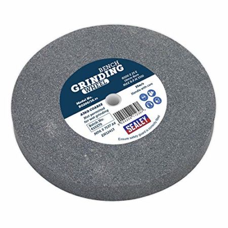 Sealey BG200/16 Grinding Stone Ø200 x 25mm 16mm Bore A36Q Coarse