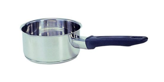 Karl Kruger Saucepan and Milk Pot with Spout, 0.90 l, Stainless Steel, Silver, 0.9 Litre