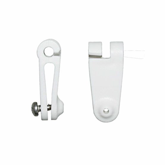 Windhager Laufhaken 10701 Running Hooks for Attaching Tensioning Awning Wire Rope Set of 30 with Stainless Steel Screws, White, 30 Stück - Image 2