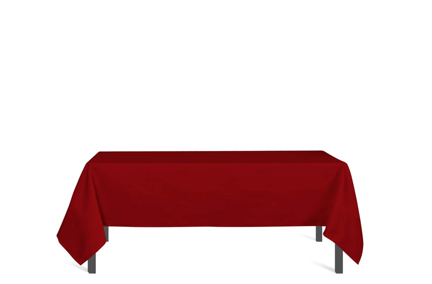 Soleil d'ocre, Alix Rectangular Stain-Resistant Tablecloth, Polyester, Red, 160 x 270 cm