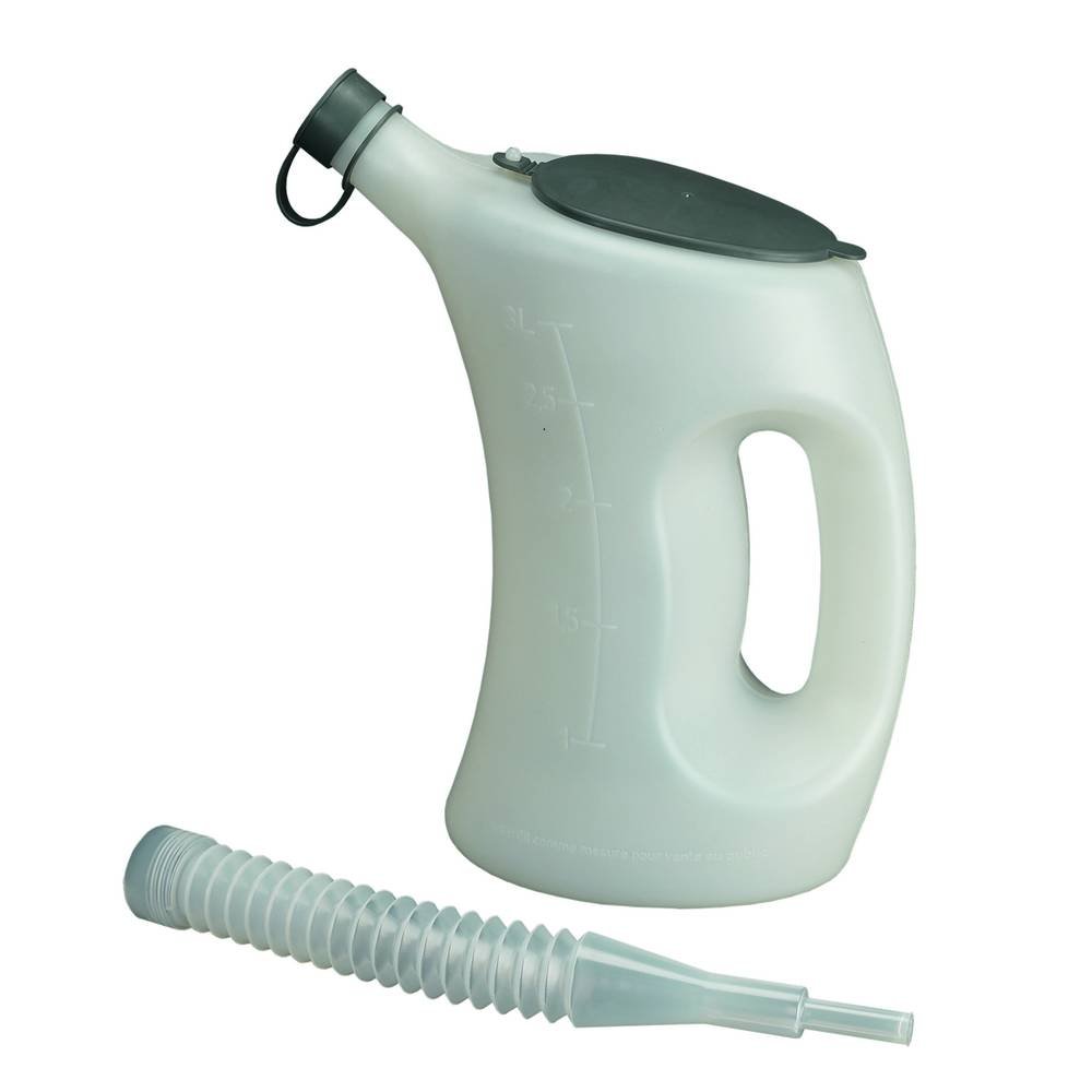 Pressol Fillercan 3L with cover, cap and flex spout, White