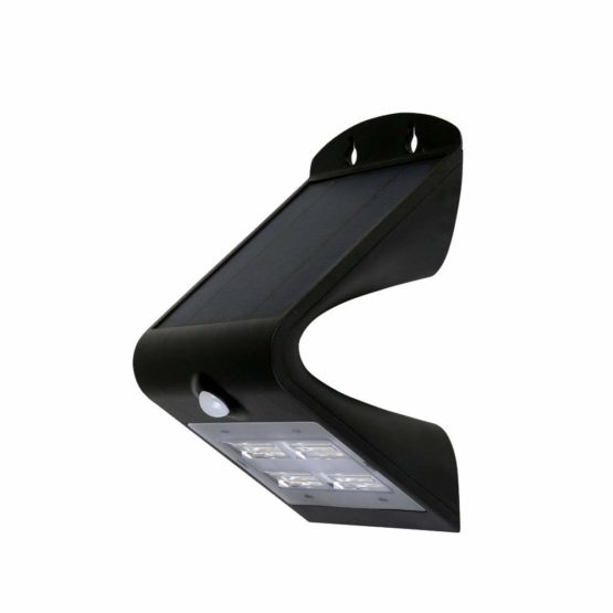 Luceco LEXS40B40-01 Solar Guardian Angled Wall Light Outdoor, with PIR Motion Sensor, 3.2 Watts, Black - Image 3