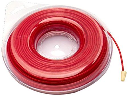Merriway BH04574 Heavy Duty Trimmer Line - Red, 3.0 mm x 60 Metres (0.120 in x 195 foot)