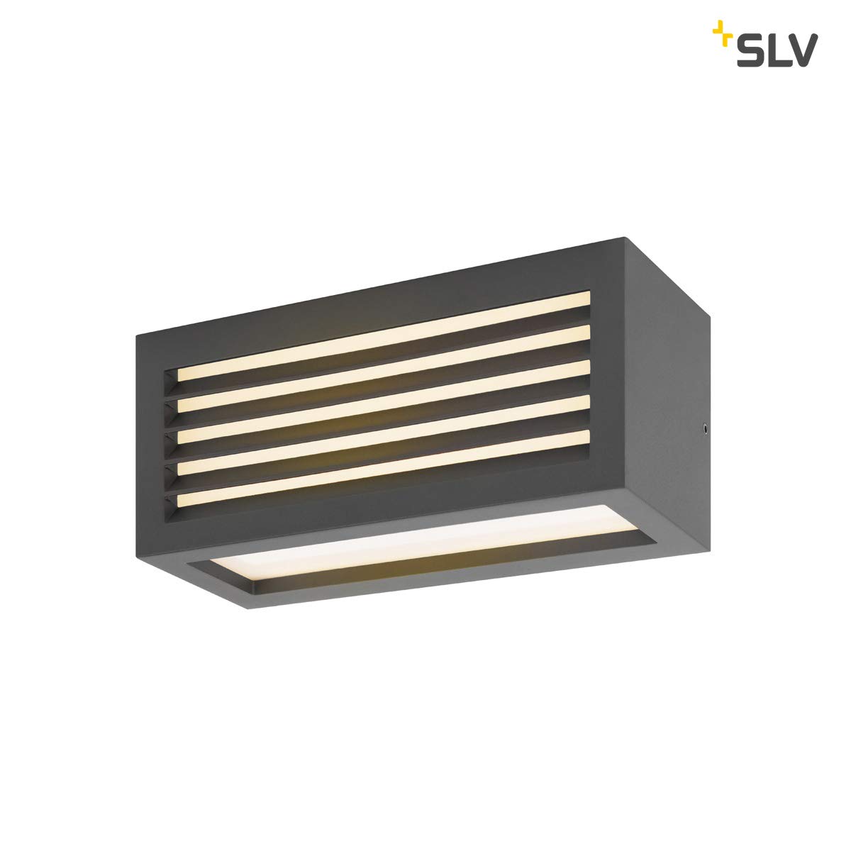 SLV Box_L Walls, Paths, entrances, LED, Surface-Mounted Light Outdoor, Garden lamp, Ceiling Spotlight / IP54 3000K 19W 600lm Anthracite