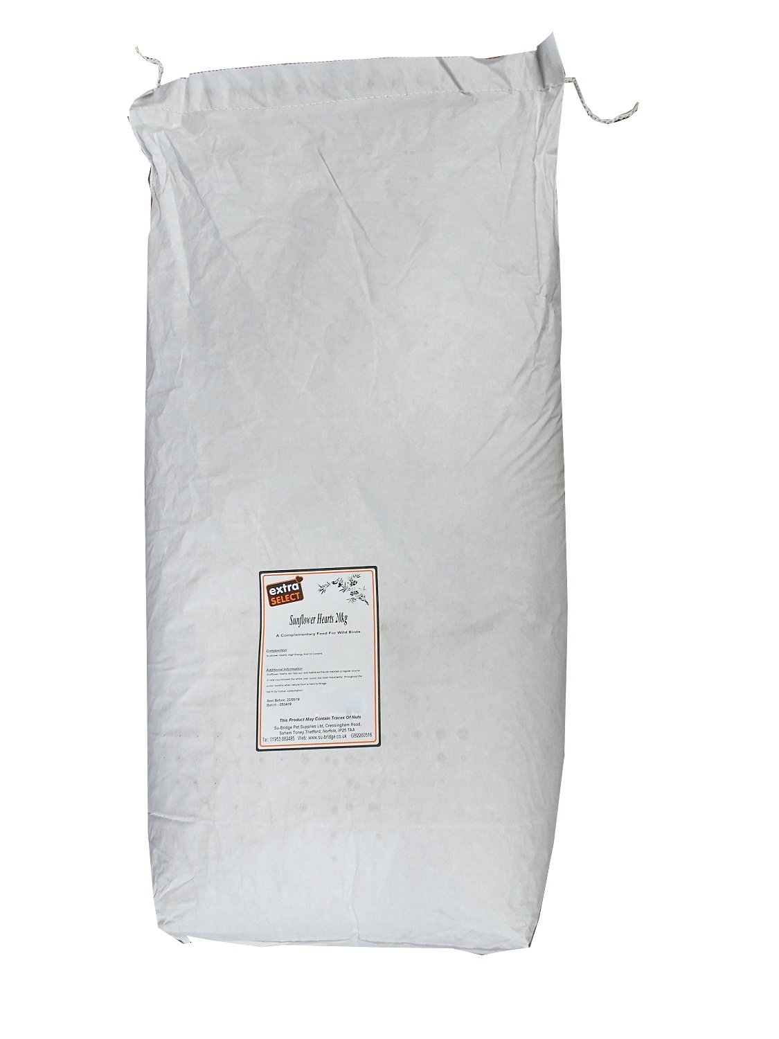 Extra Select Sunflower Hearts Bird Food 20kg - Husk-Free, Bakery Grade, Premium Wild Bird Seed, white, 20 kg (Pack of 1) - Image 2