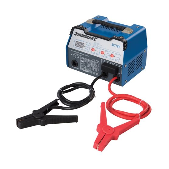 Silverline 549095 6/12V Fully Automatic Battery Charger 8-180Ah Battery Capacity