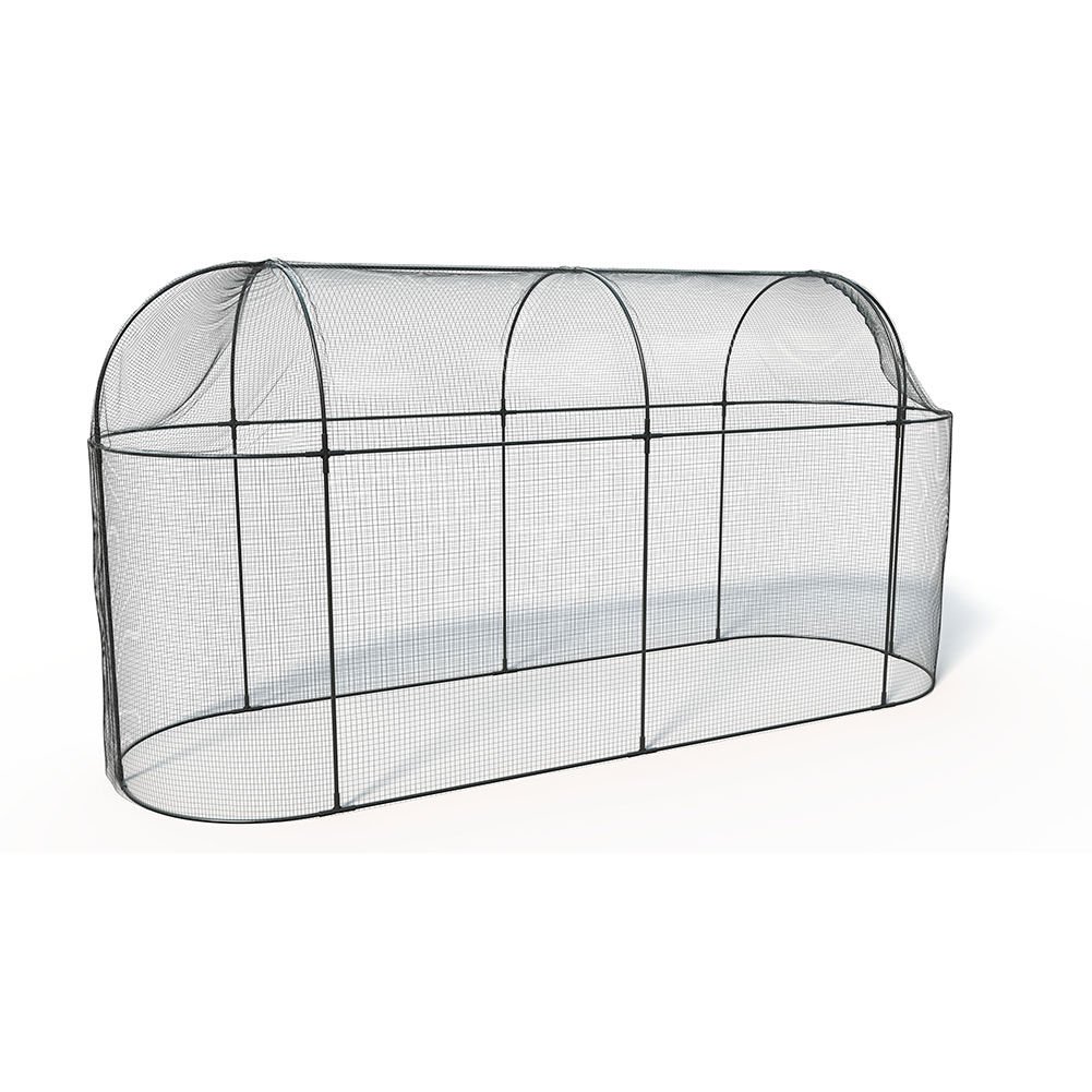Haxnicks Steel Long Fruit Cage Frame, Black, 200x100x150 cm - Image 3