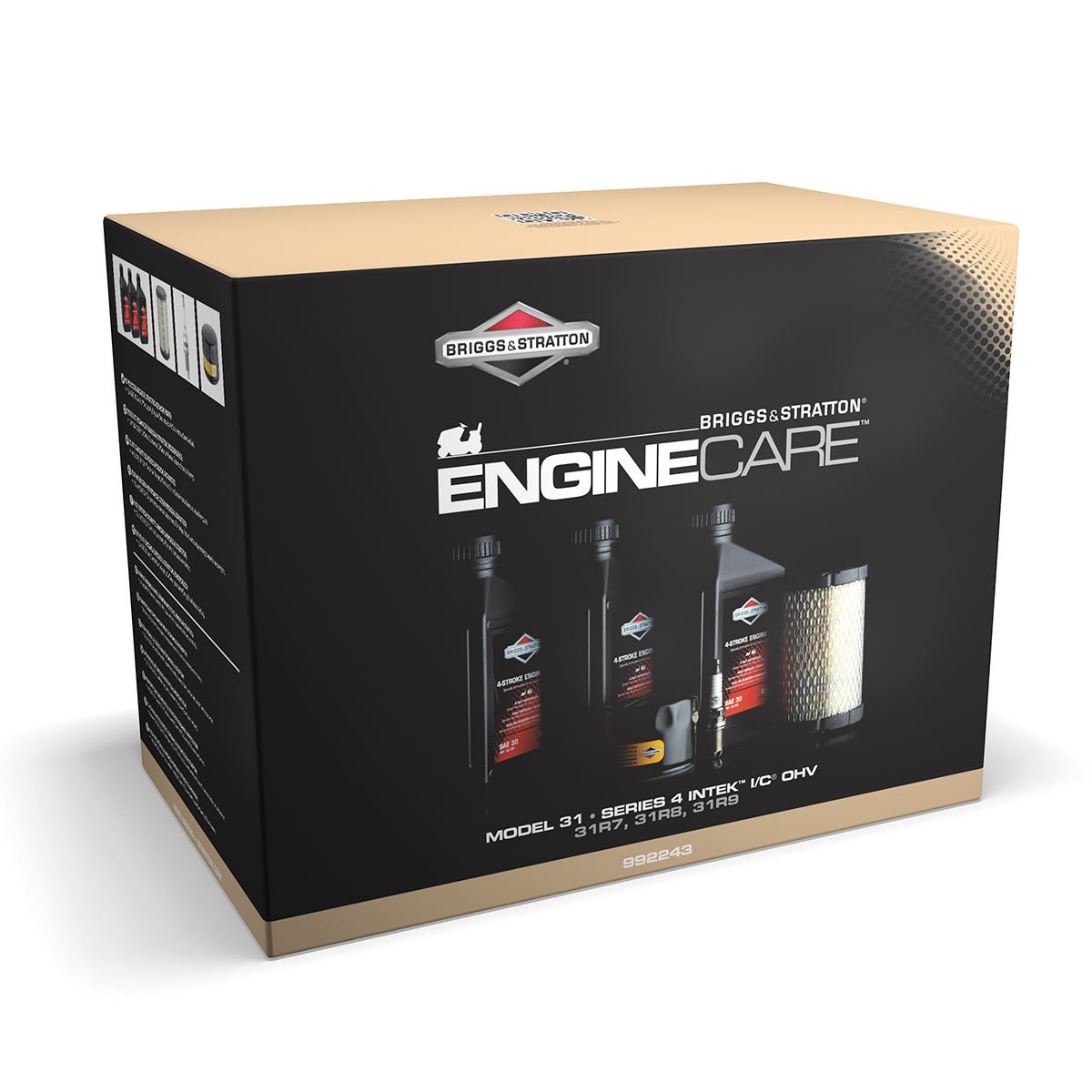 Briggs & Stratton 992243 Model 31 Series 4 Intek I/C OHV/31R7/31R8/31R9 Engine Care Kit, Black