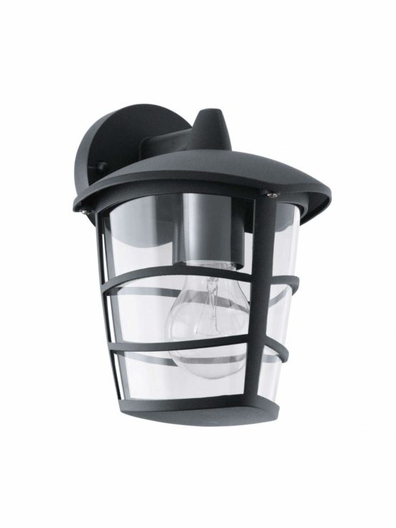 EGLO 93098 E27 Black Outdoor Wall Light ALORIA