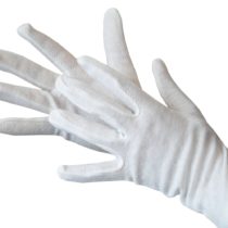 Jah 3203 MD Lightweight Cotton Gloves, Mininoppen – White, Size 8 (Pk 24)