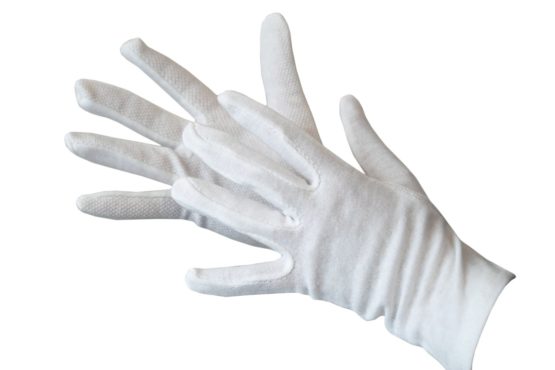 Jah 3203 MD Lightweight Cotton Gloves, Mininoppen – White, Size 8 (Pk 24)