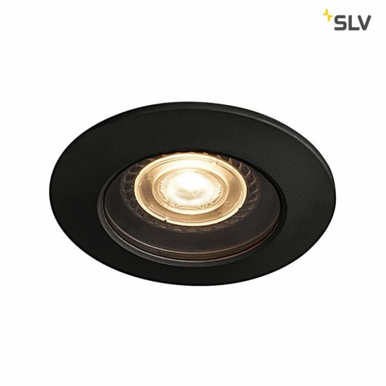 SLV VARU QPAR51 DL Walls, Paths, entrances, LED, recessed Light Outdoor, Garden lamp, Ceiling Spotlight / GU10 IP20/IP65 5W Black, Aluminium, 5 W