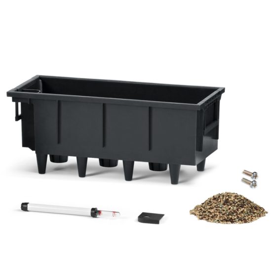 Lechuza BALCONERA Cottage 50 Self Watering Planter Indoor/Outdoor Flower Plant Pot Table and Window Box with Drainage Hole and Plant Substrate Poly-Resin H19 L50 W19 cm Mocha - Image 2