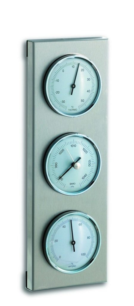 TFA 20.2034.02 White Scale 3 Dial Outdoor Analogue  Barometer Weather Station