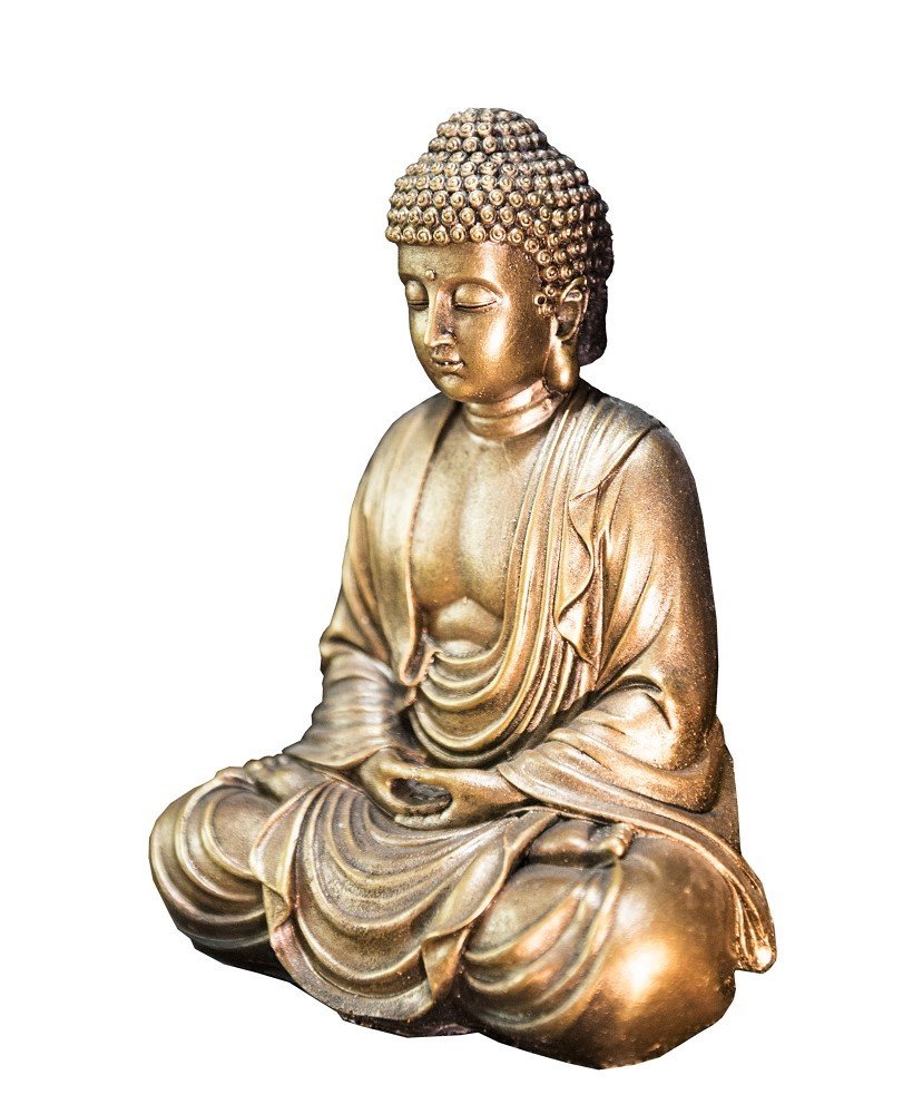Zen'Light Gold Meditation Buddha Statue Zen and Feng Shui Decoration Bring a Soothing and Relaxing Atmosphere to Your Home Lucky Charm Statue - Image 2