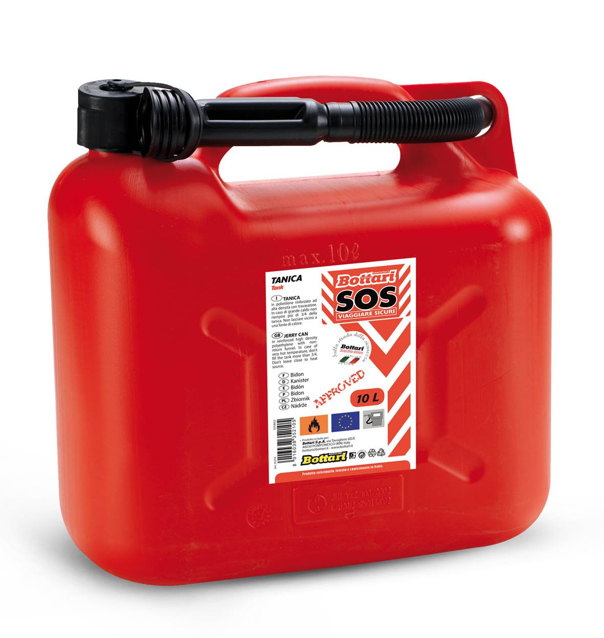 S.O.S. 35210 approved Jerry CAN 10 Litres with pouring
