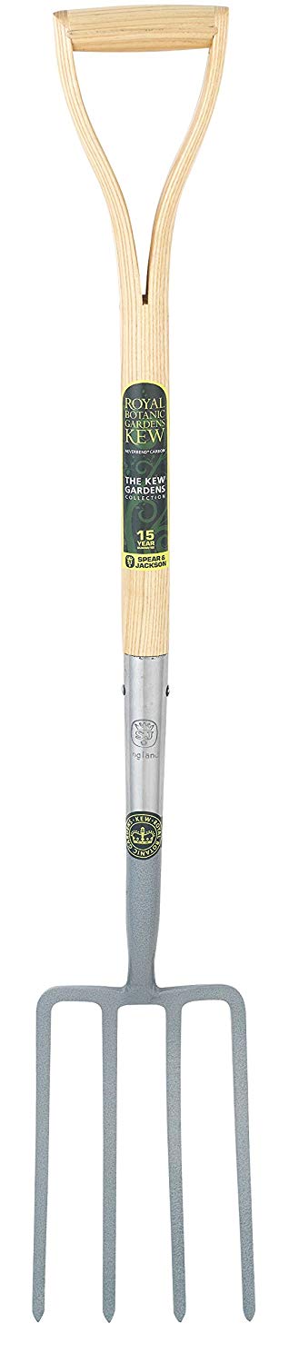 Spear & Jackson 1680SYDKEW Kew Gardens Collection Solid Forged Carbon Steel Digging Fork